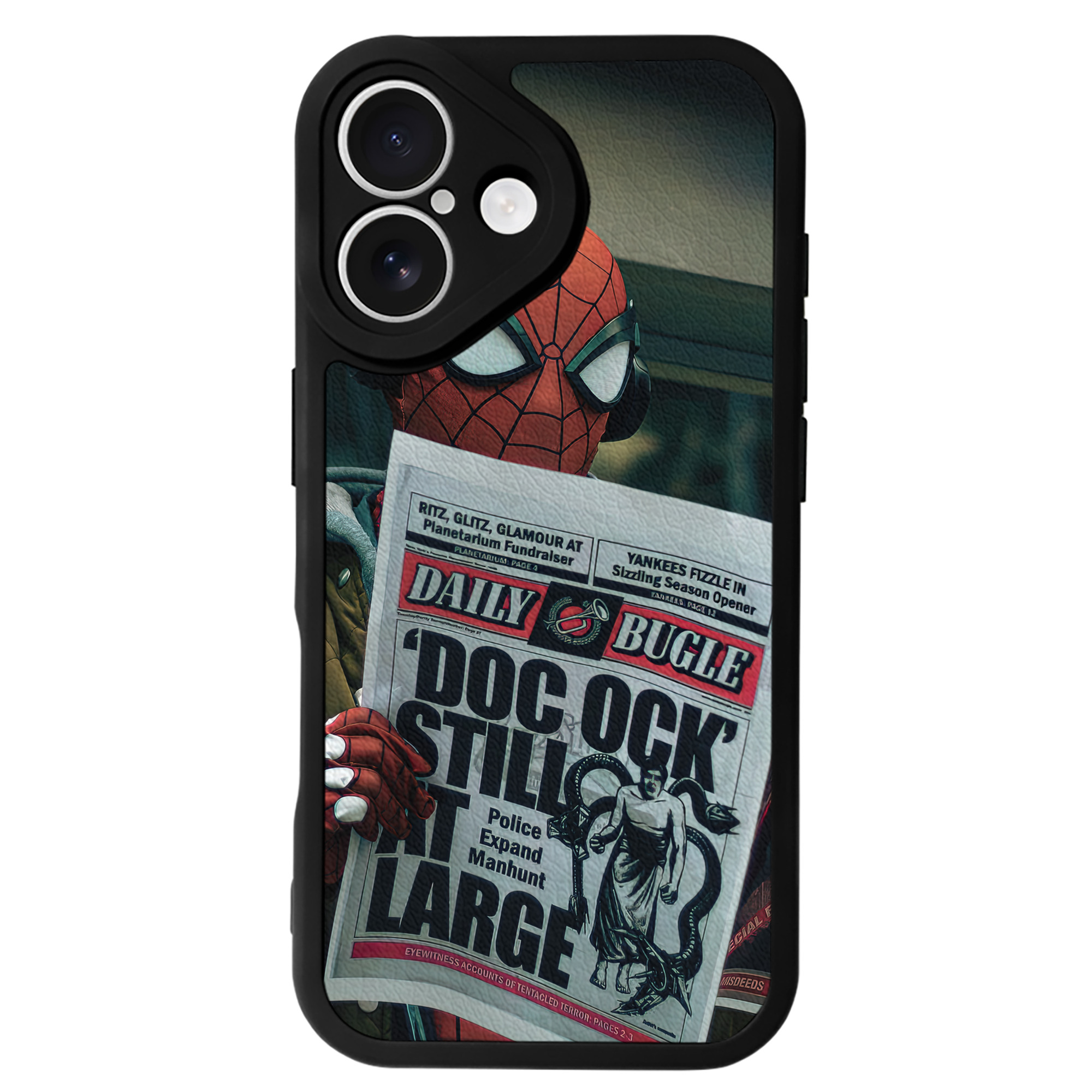 Spider Man スパイダーマン 【iPhone 16シリーズ対応】シリコンスマホケース（レザー調） 材質：シリコン